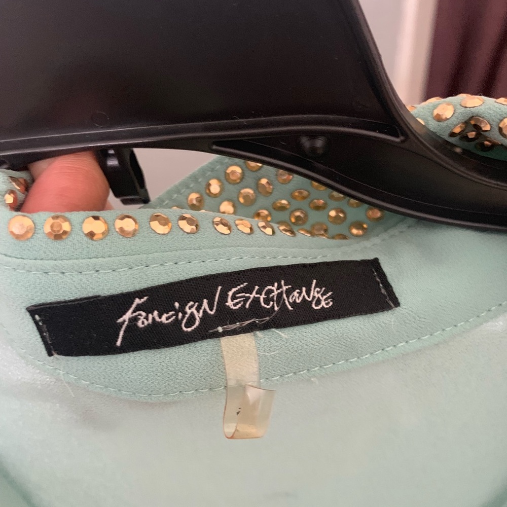 Mint Collared Blouse - Picture 3 of 3